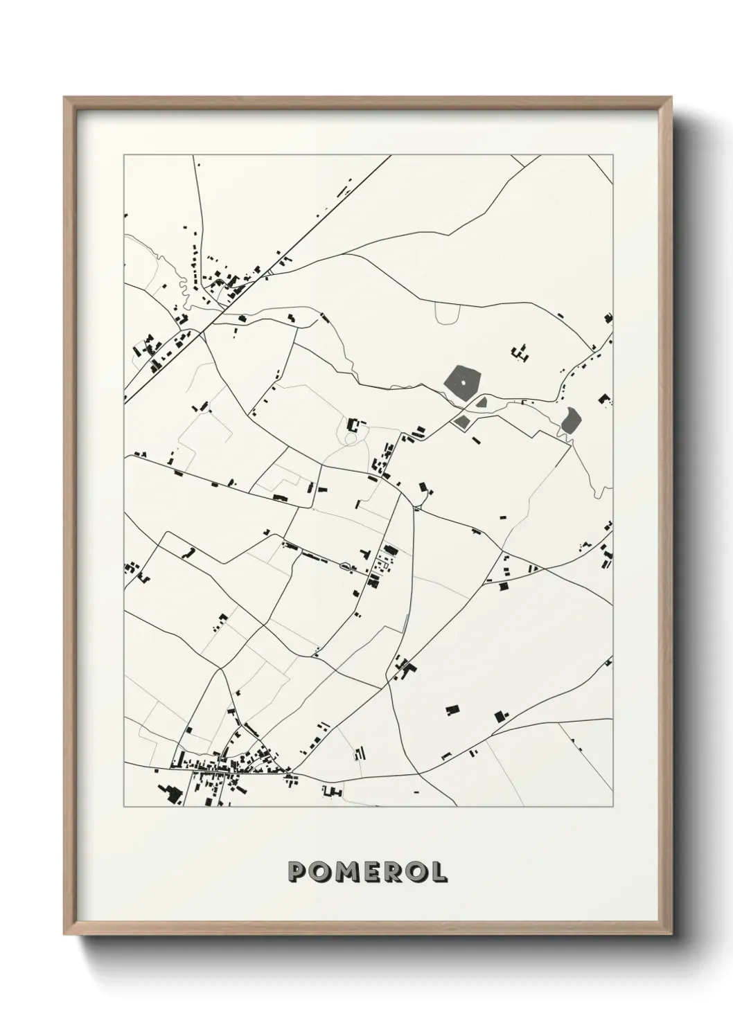 Un poster carte Pomerol
