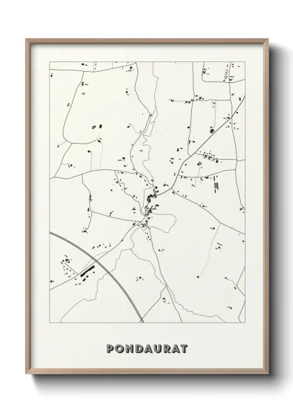 Une affiche de carte sur Pondaurat