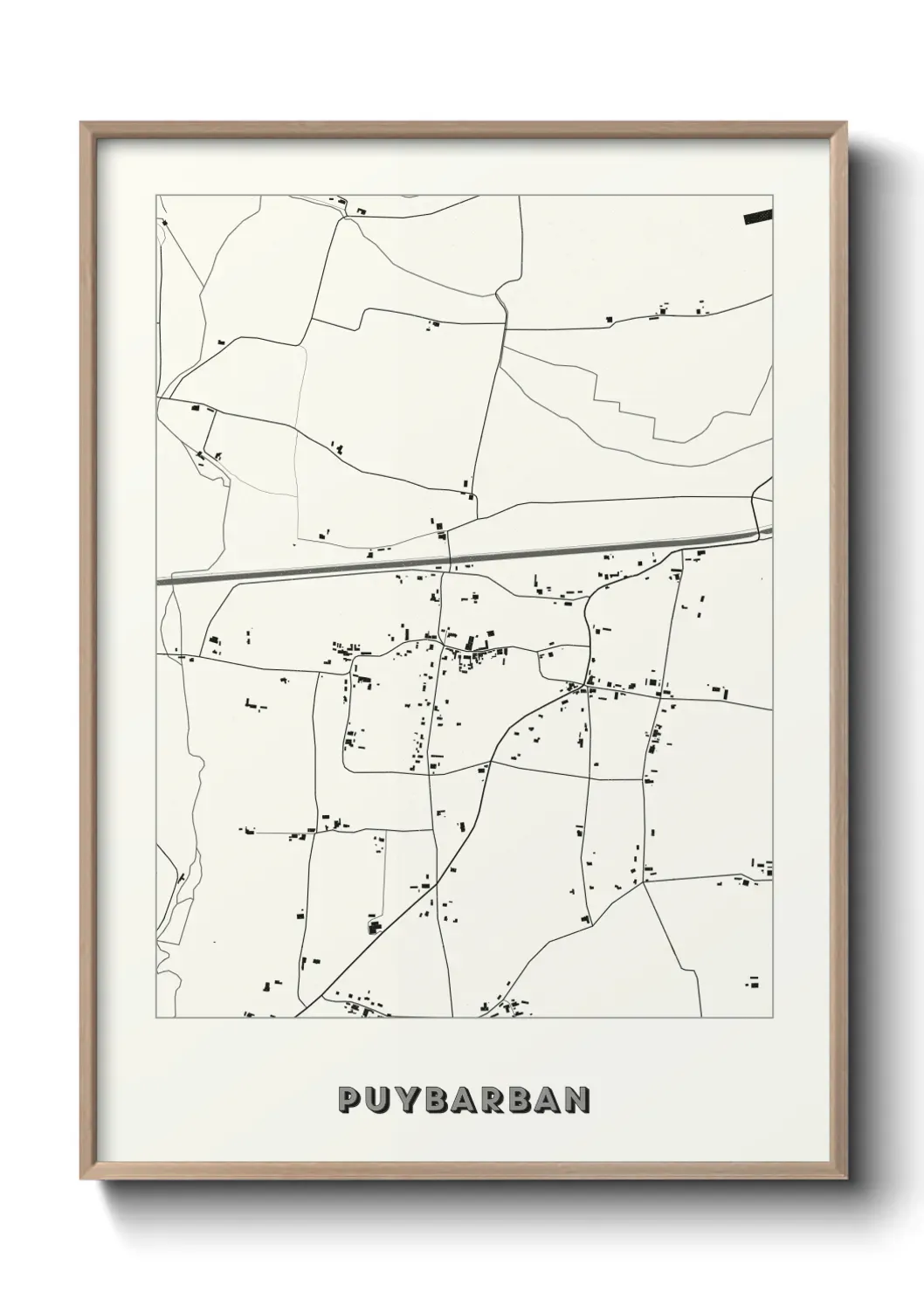 Un poster carte Puybarban