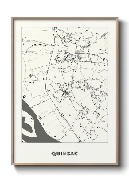 Une affiche de carte sur Quinsac