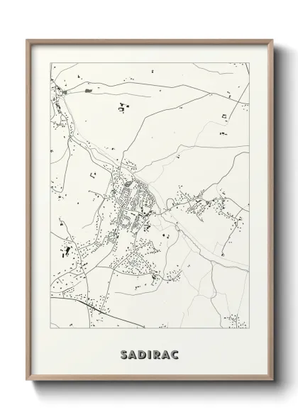 Une affiche de carte sur Sadirac