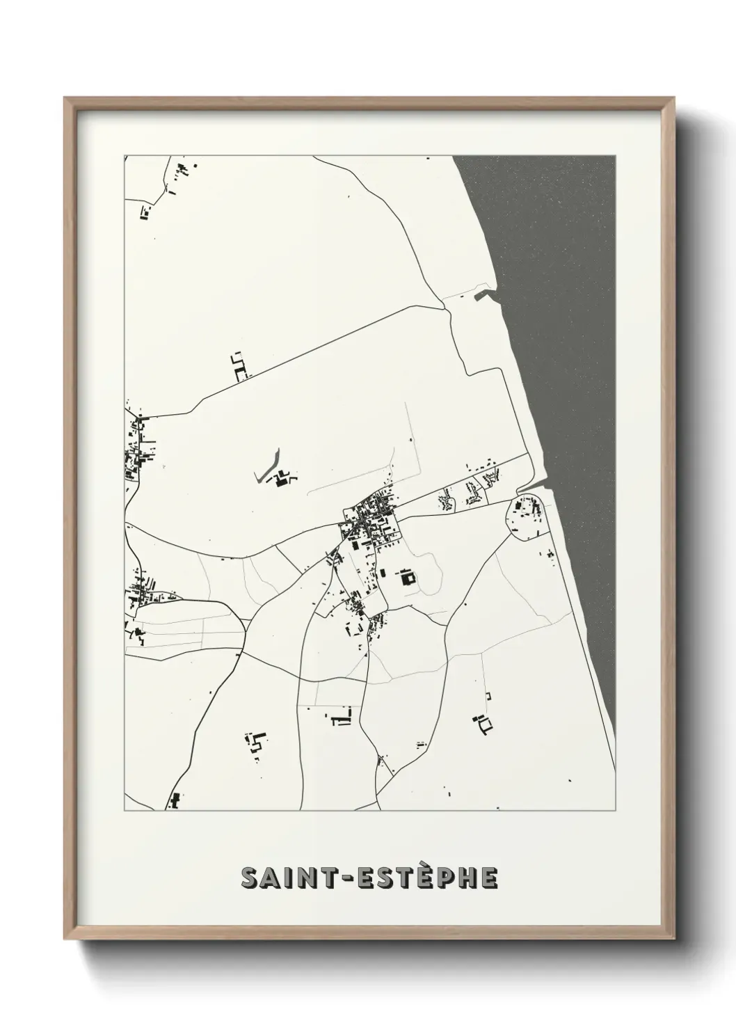 Un poster carte Saint-Estèphe
