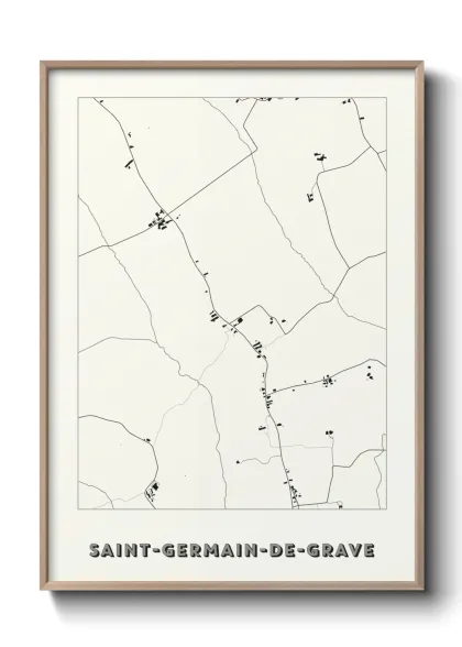 Une affiche de carte sur Saint-Germain-de-Grave