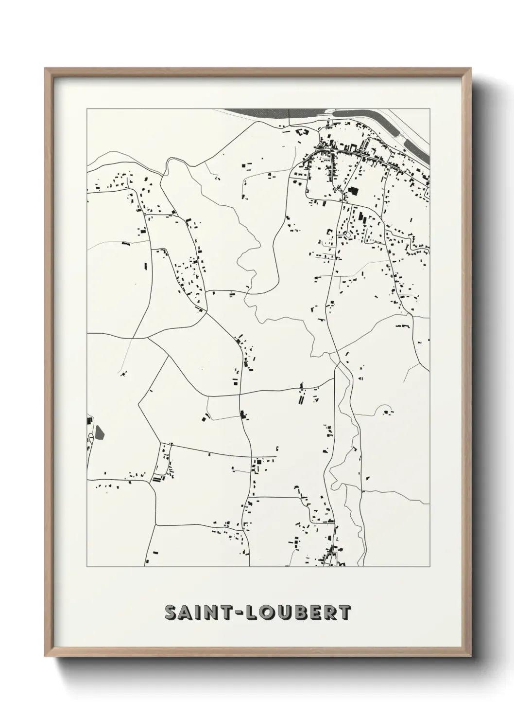 Un poster carte Saint-Loubert