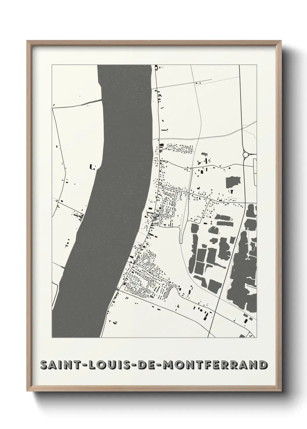 Un poster carte Saint-Louis-de-Montferrand