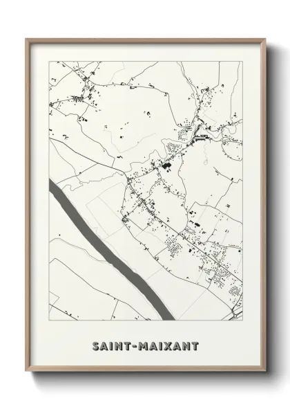 Une affiche de carte sur Saint-Maixant