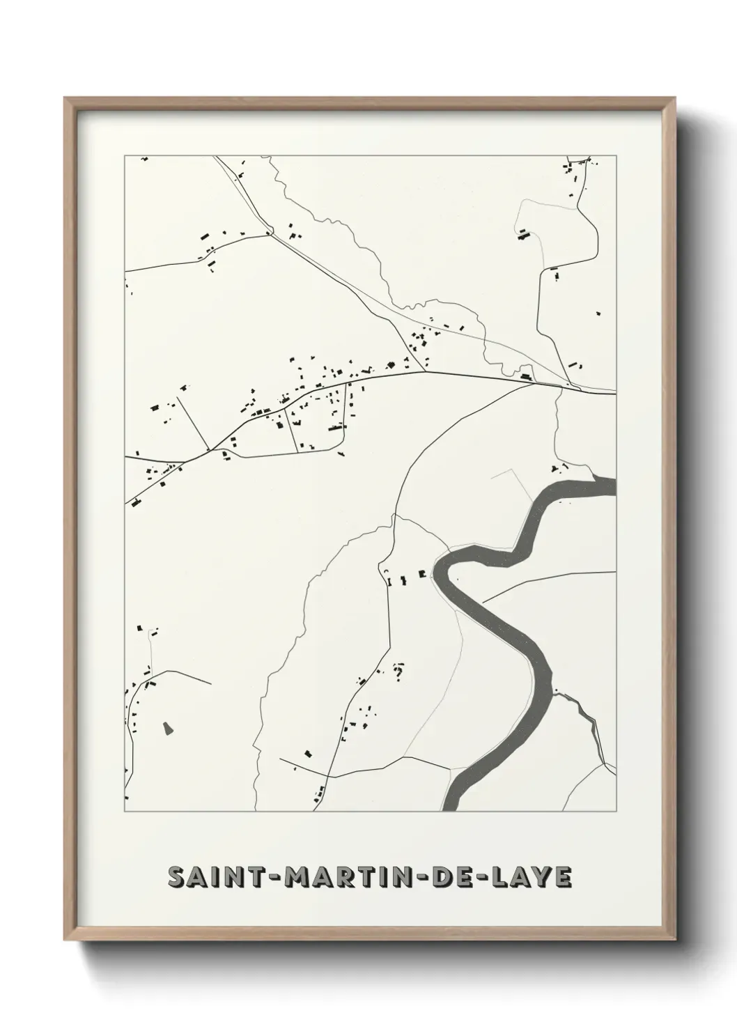 Un poster carte Saint-Martin-de-Laye