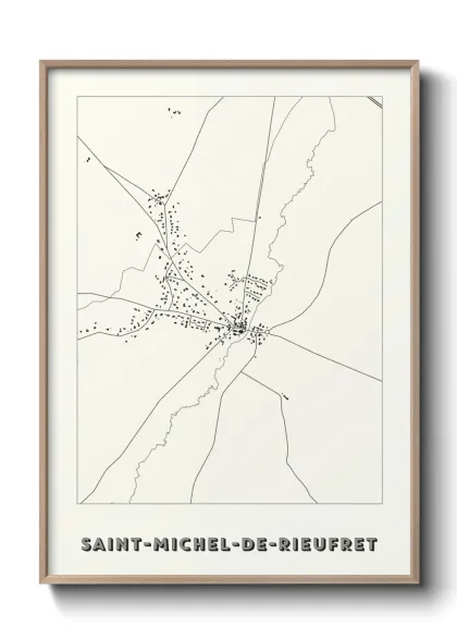 Une affiche de carte sur Saint-Michel-de-Rieufret