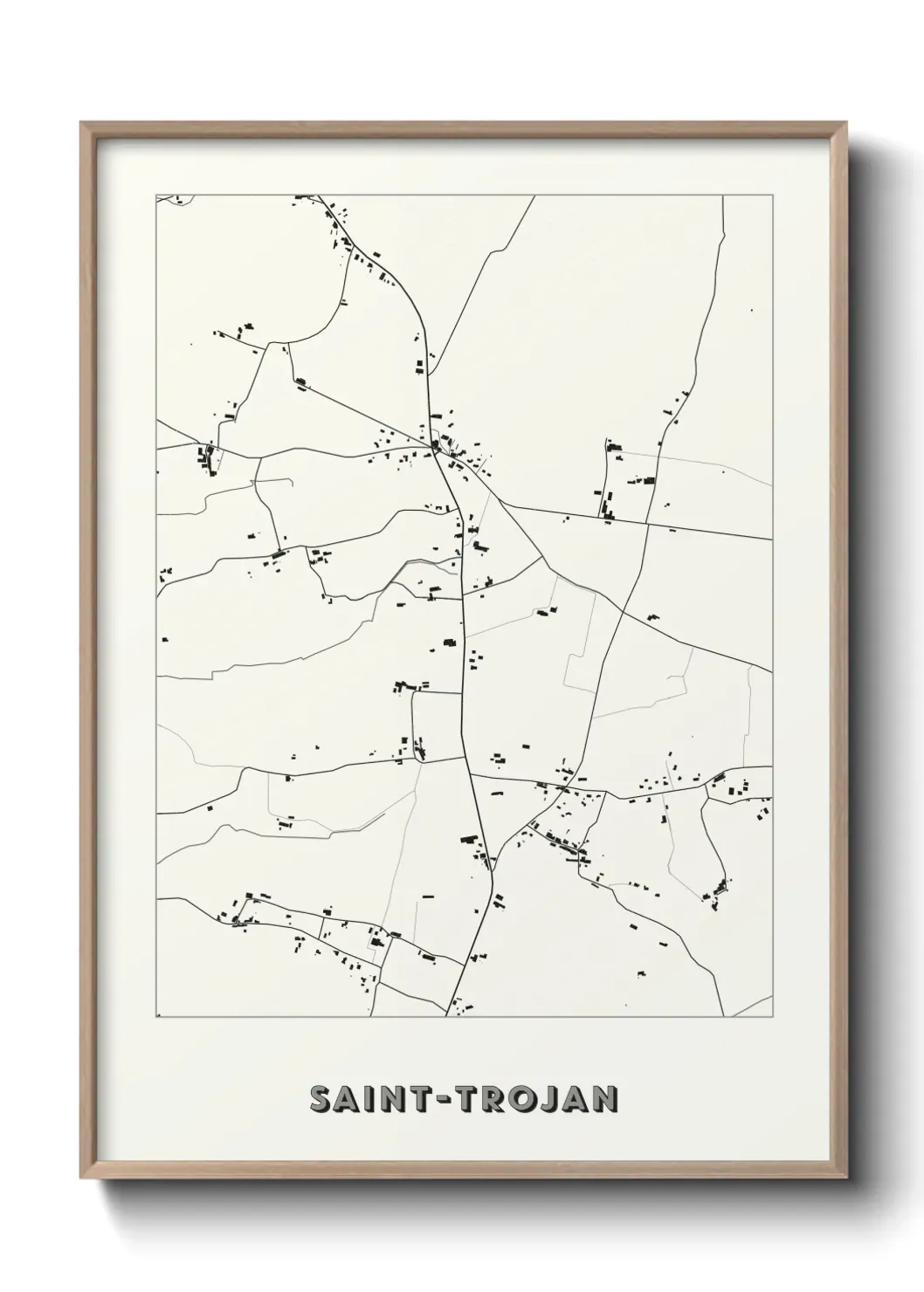 Un poster carte Saint-Trojan