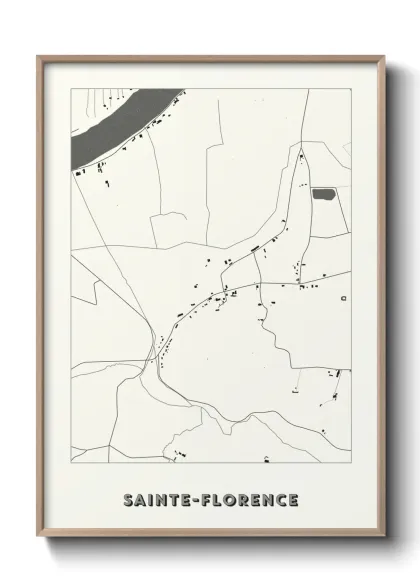 Une affiche de carte sur Sainte-Florence