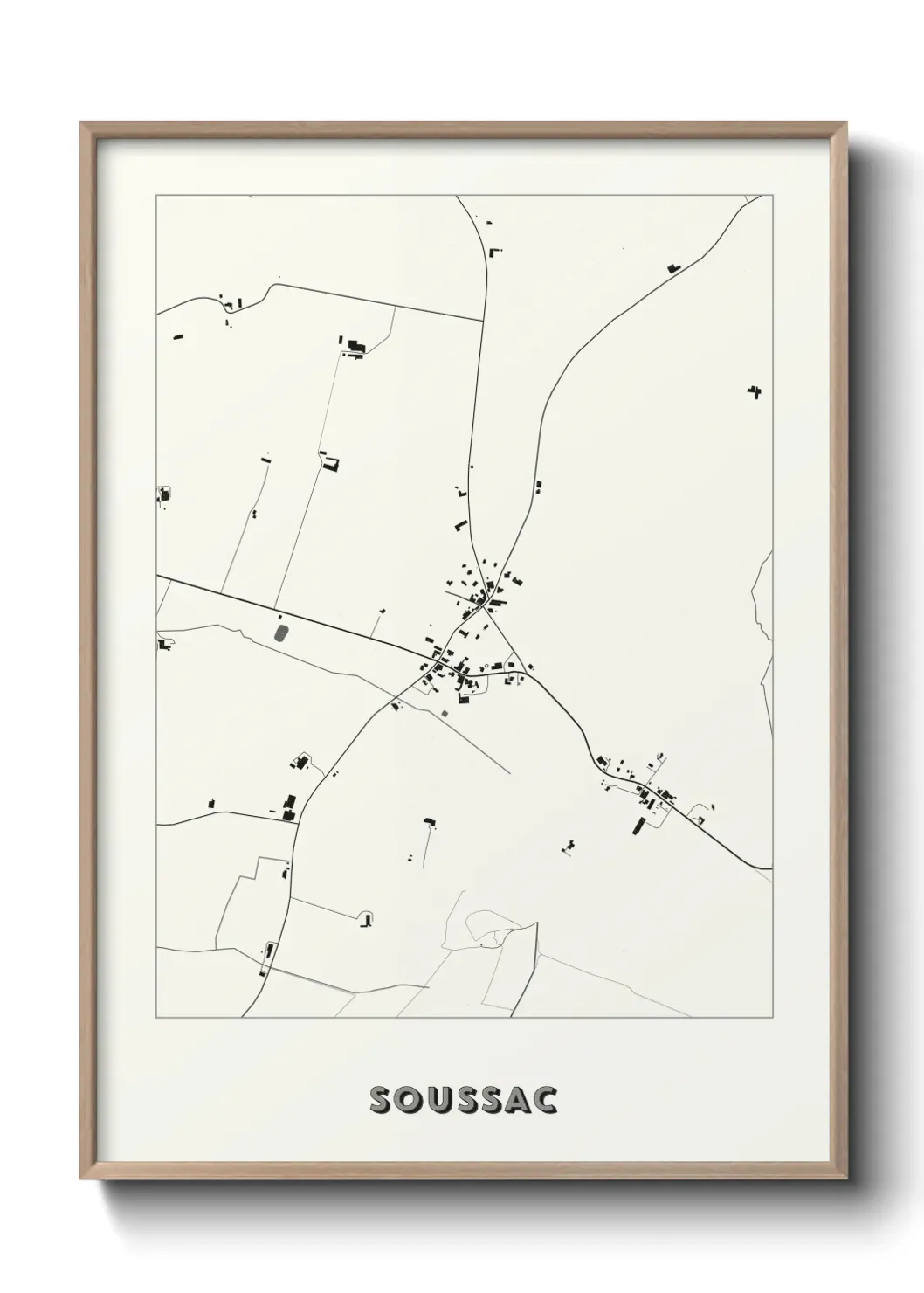 Un poster carte Soussac