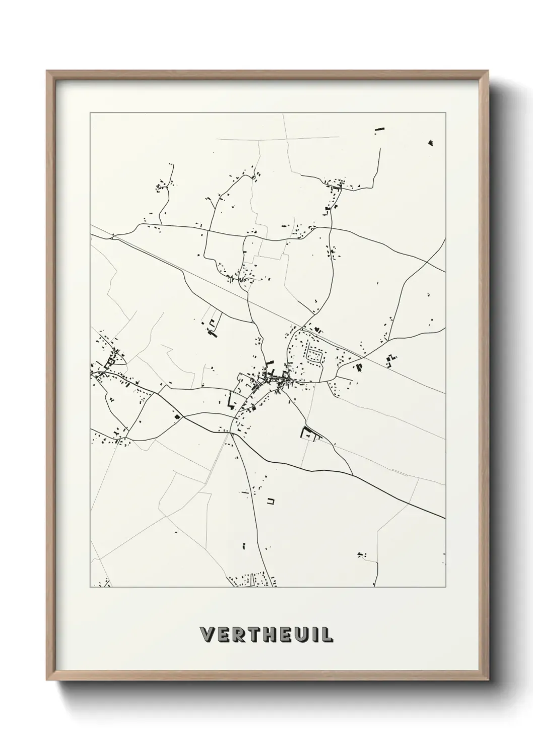 Un poster carte Vertheuil