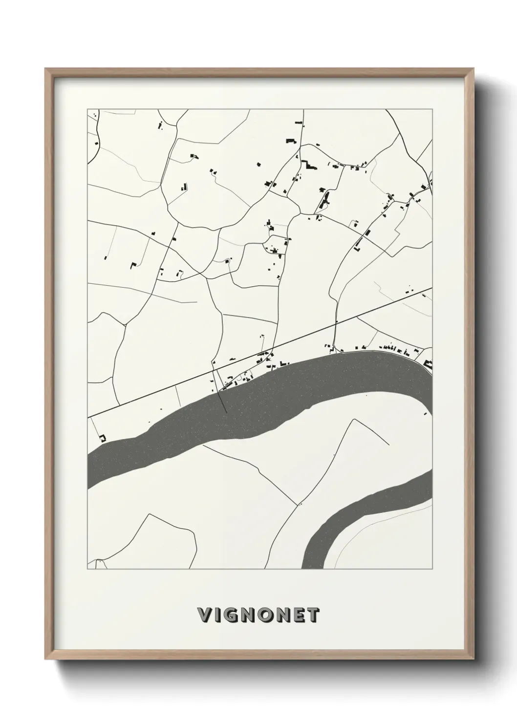 Un poster carte Vignonet