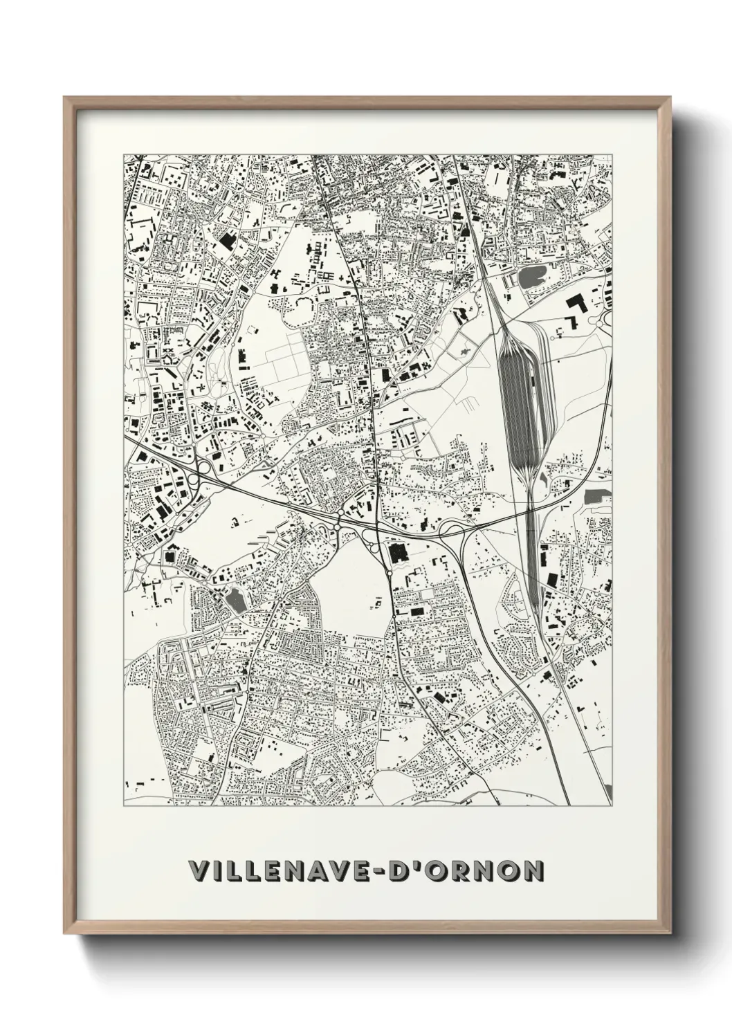 Un poster carte Villenave-d'Ornon
