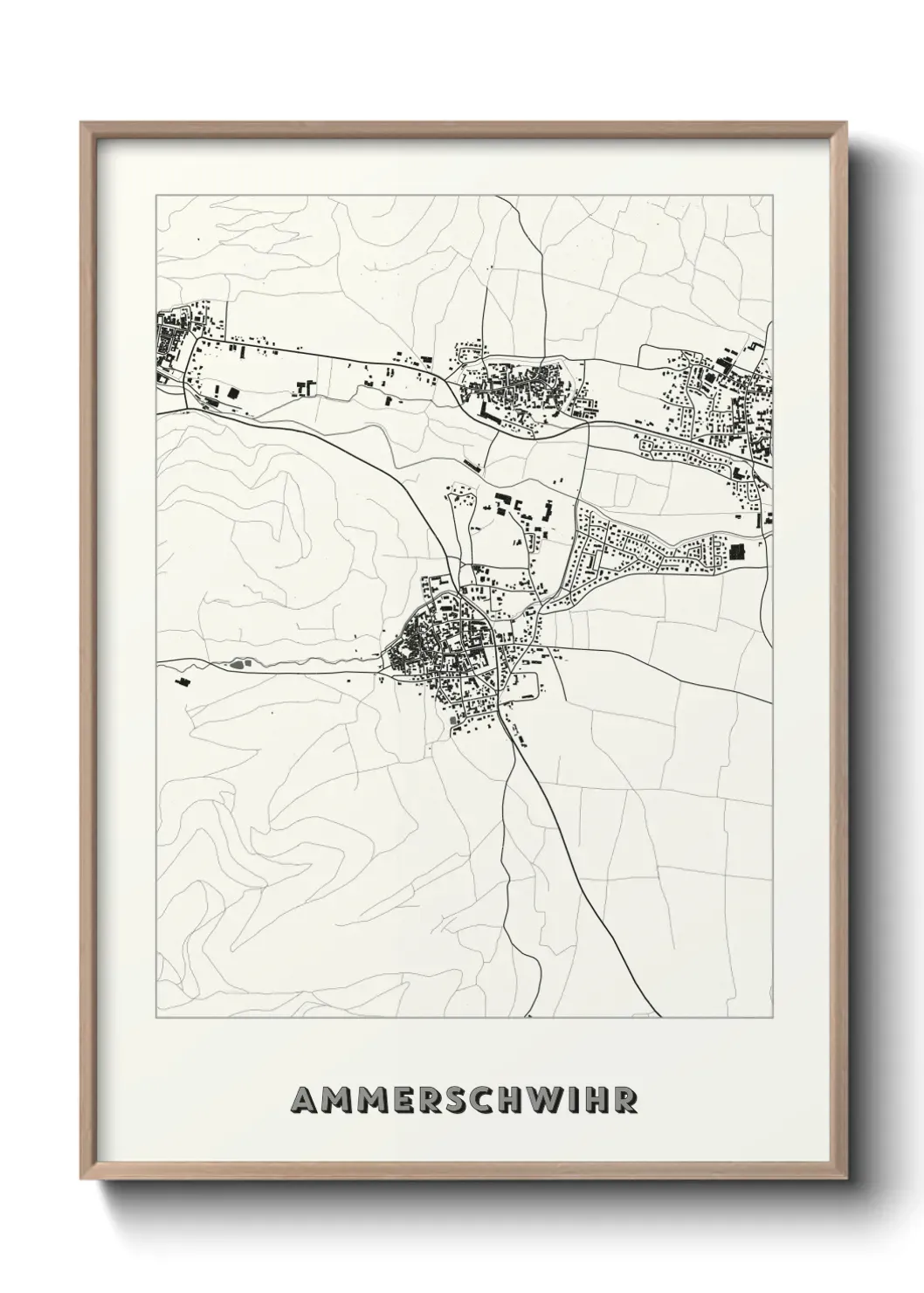 Un poster carte Ammerschwihr