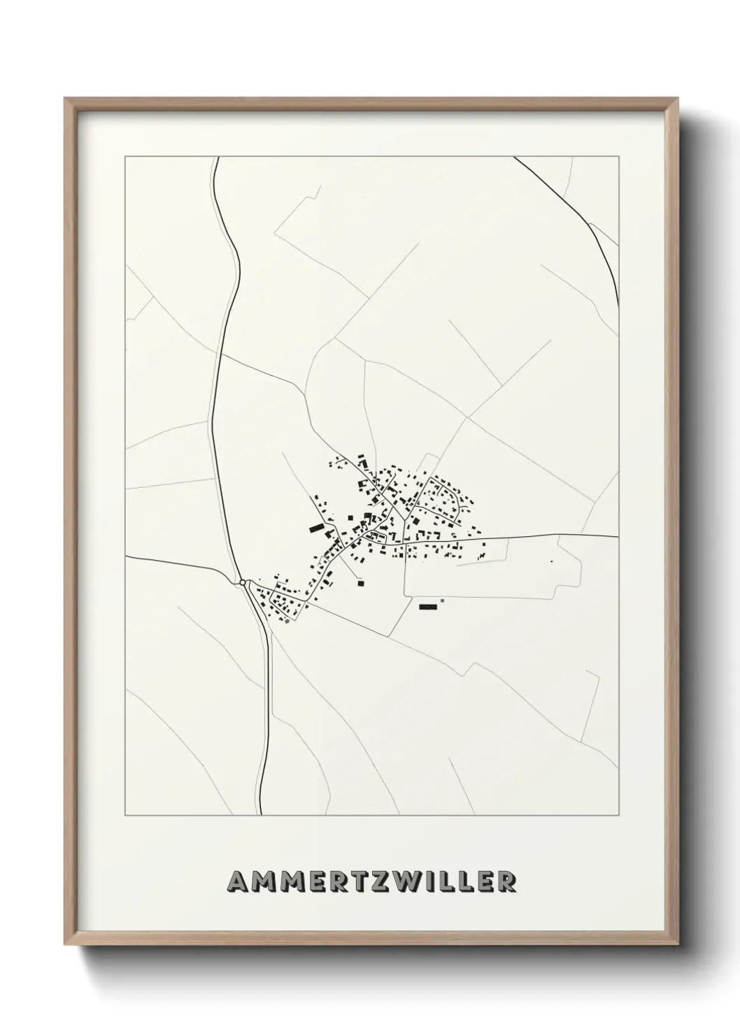 Un poster carte Ammertzwiller