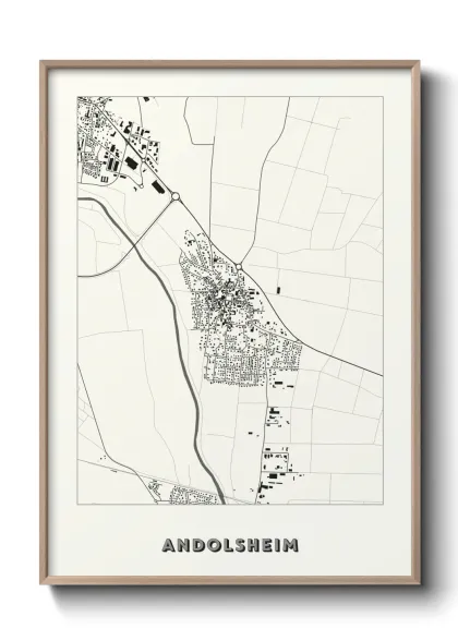 Une affiche de carte sur Andolsheim