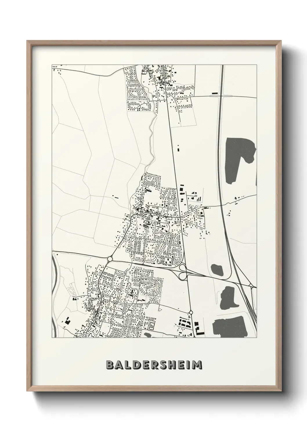 Un poster carte Baldersheim