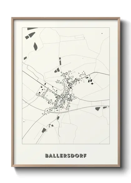 Une affiche de carte sur Ballersdorf