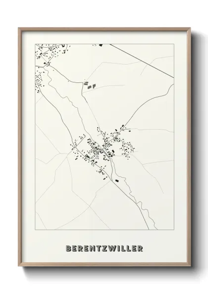 Une affiche de carte sur Berentzwiller