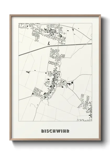 Une affiche de carte sur Bischwihr