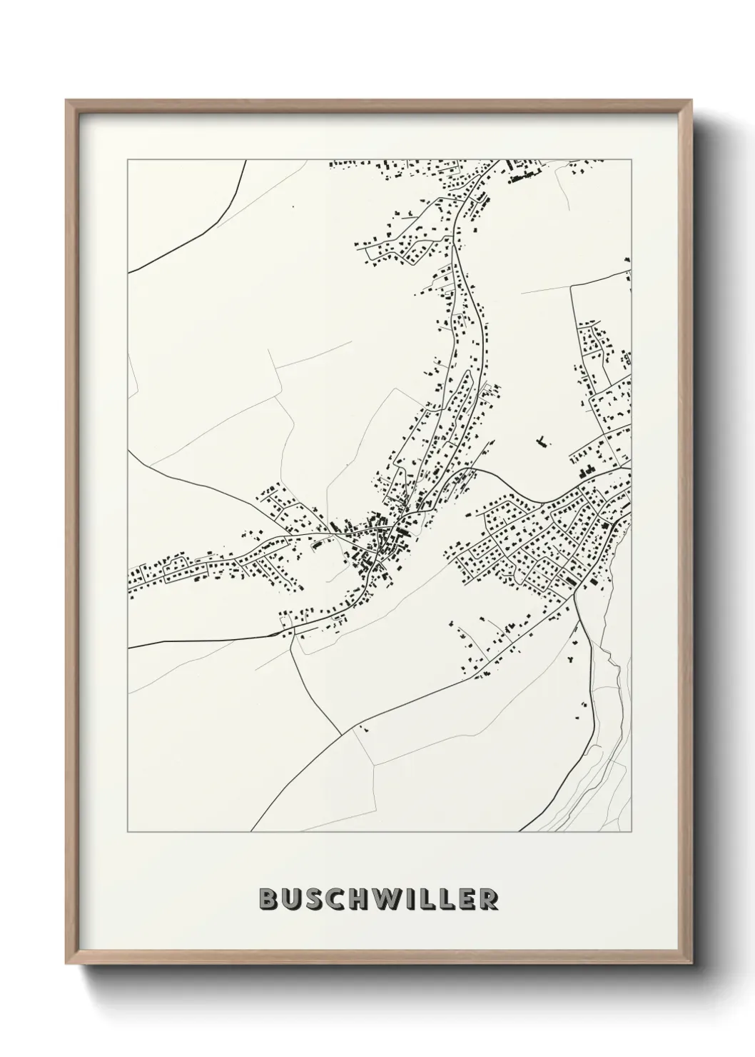 Un poster carte Buschwiller