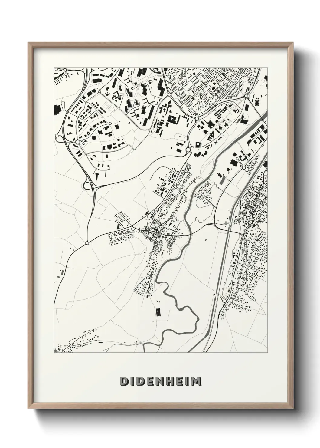 Un poster carte Didenheim