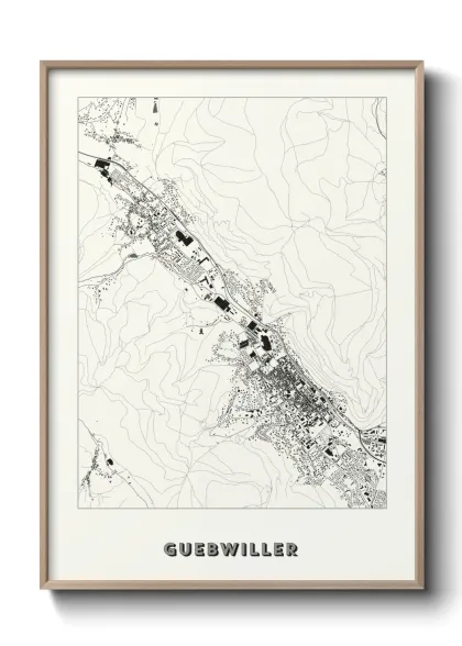 Une affiche de carte sur Guebwiller