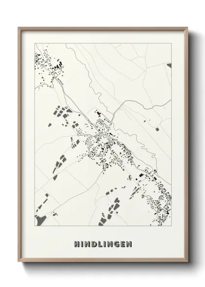 Une affiche de carte sur Hindlingen