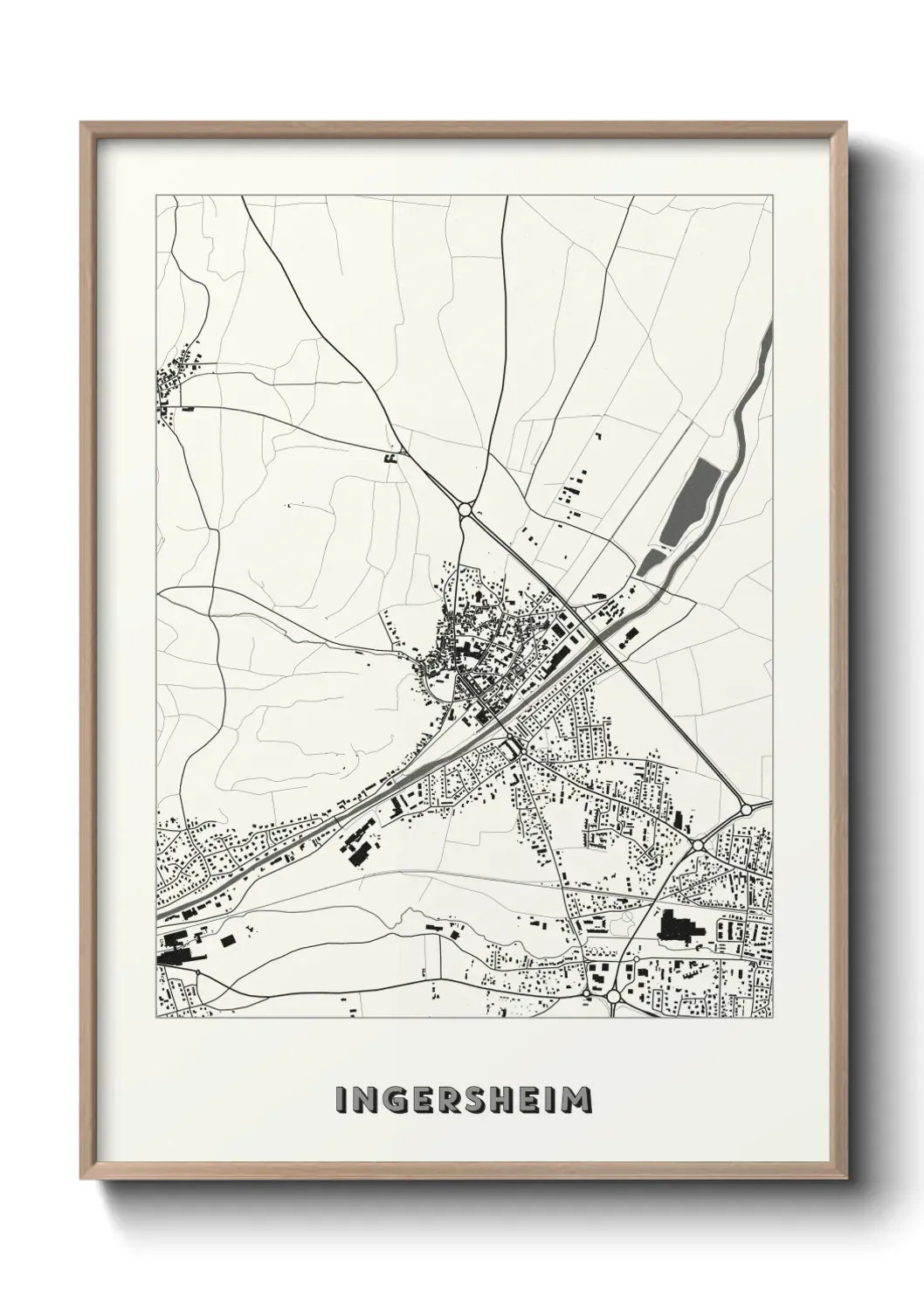Un poster carte Ingersheim