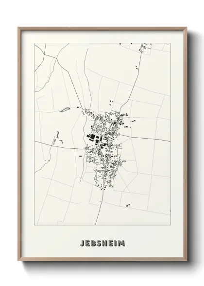 Une affiche de carte sur Jebsheim