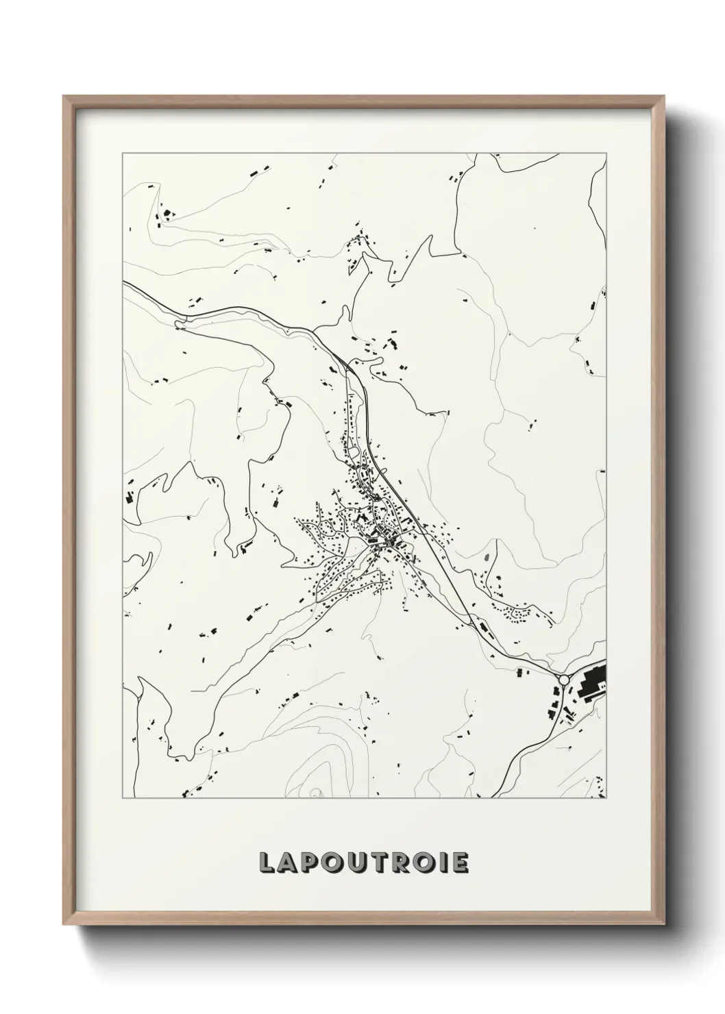 Un poster carte Lapoutroie
