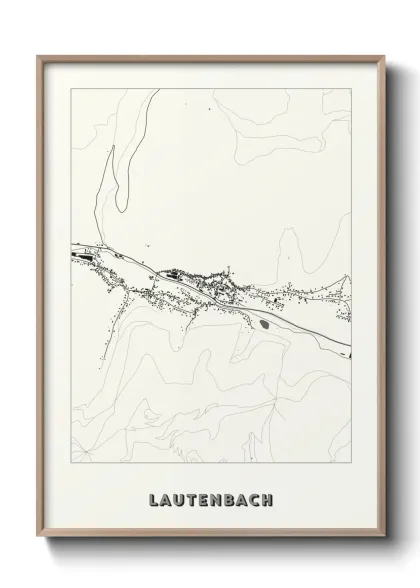 Une affiche de carte sur Lautenbach