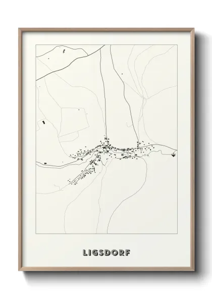 Une affiche de carte sur Ligsdorf