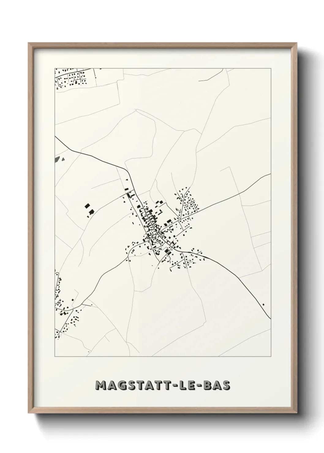 Un poster carte Magstatt-le-Bas