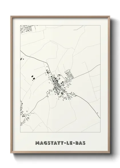 Une affiche de carte sur Magstatt-le-Bas