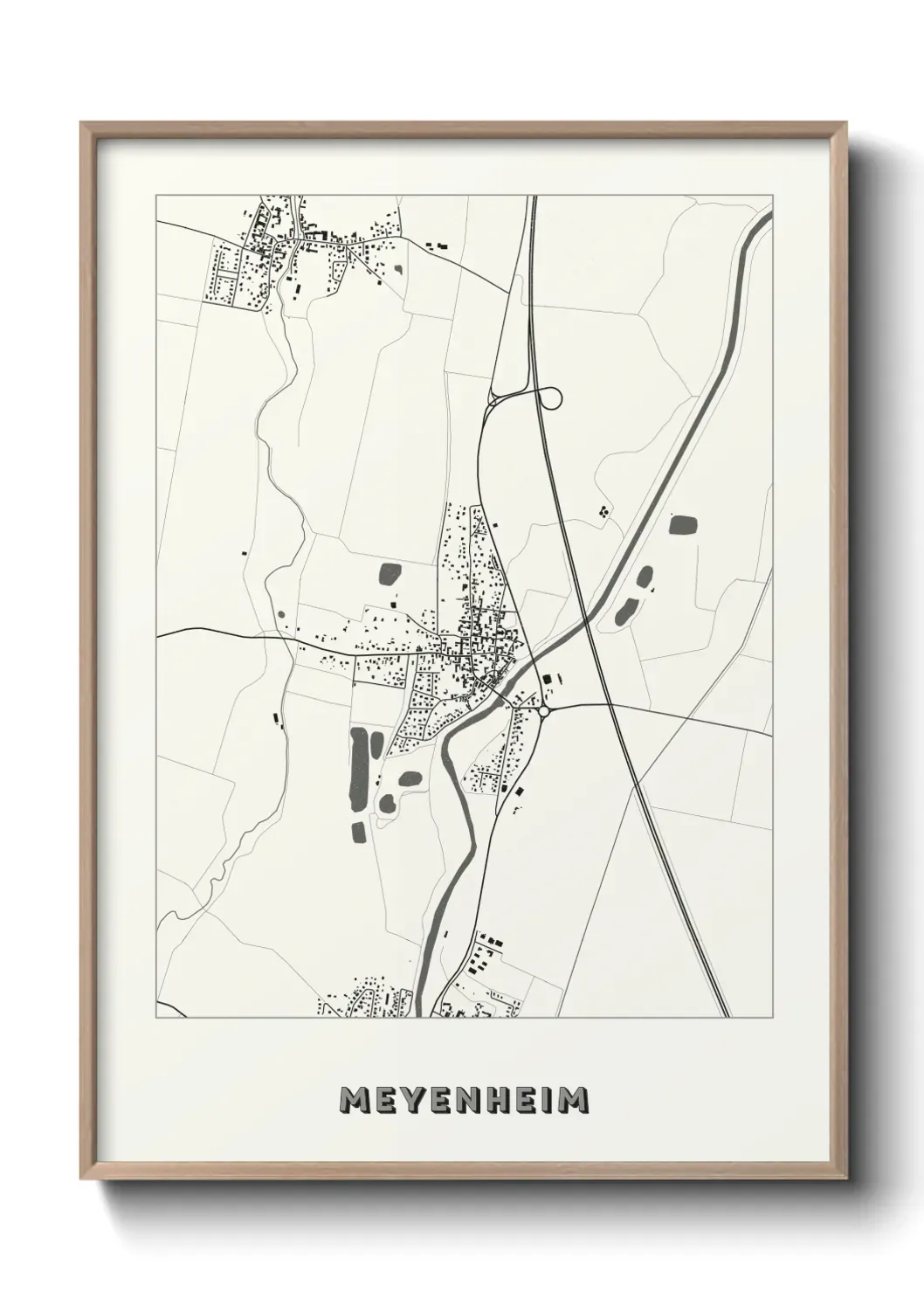 Un poster carte Meyenheim