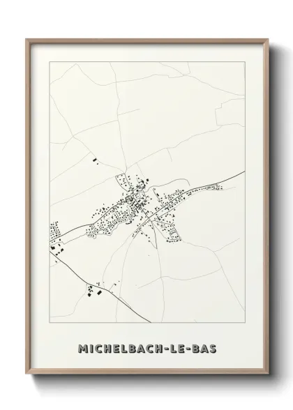 Une affiche de carte sur Michelbach-le-Bas