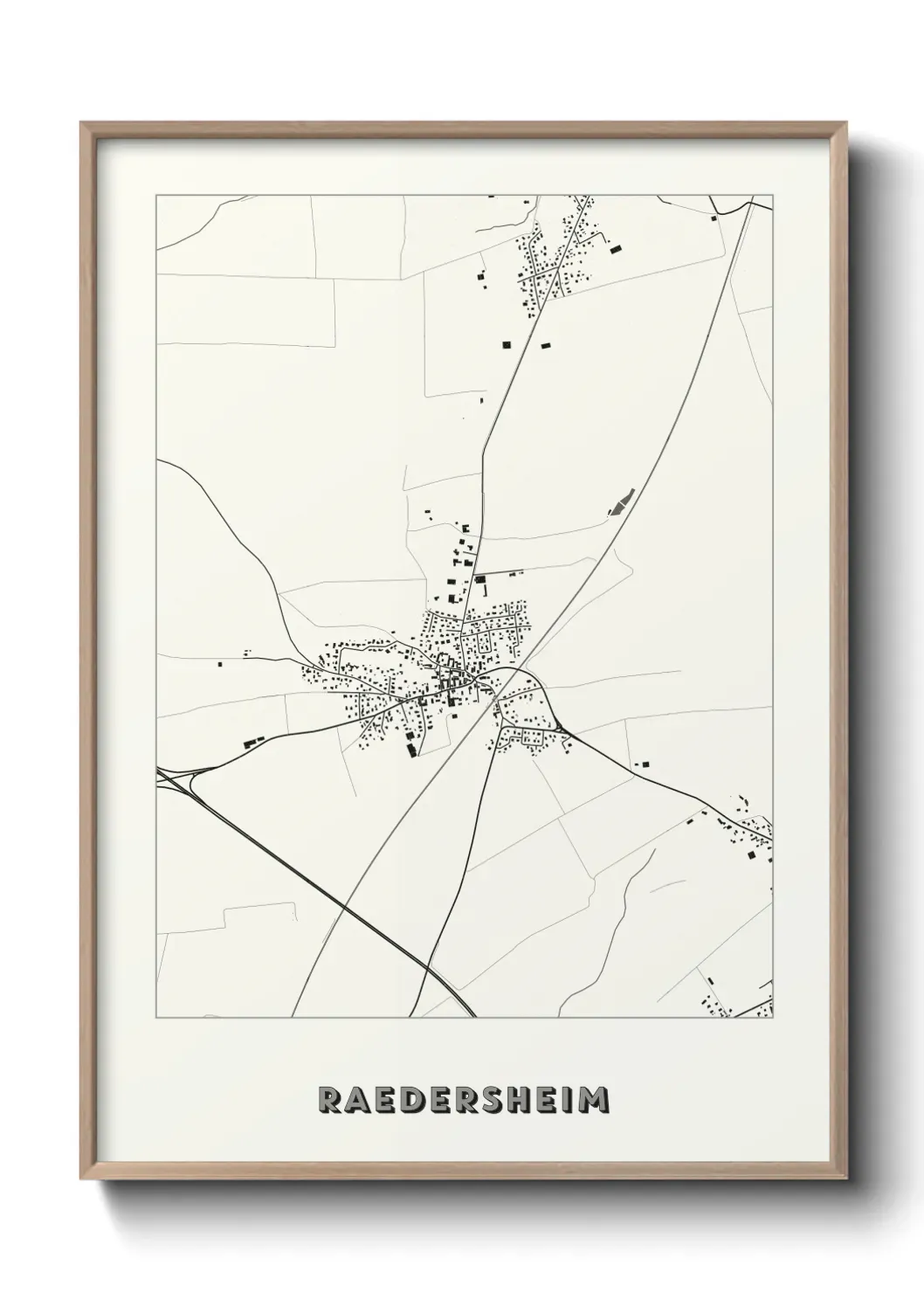 Un poster carte Raedersheim