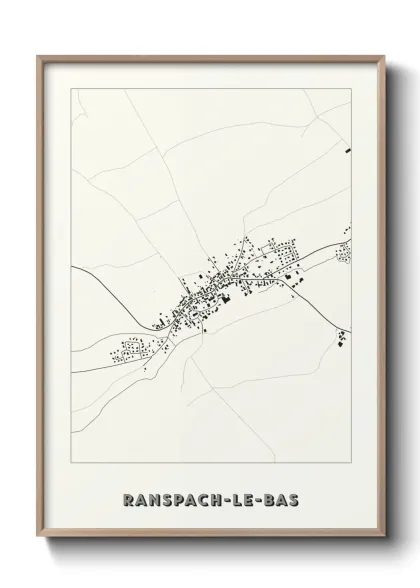 Une affiche de carte sur Ranspach-le-Bas