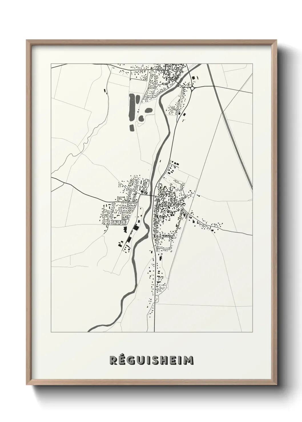 Un poster carte Réguisheim
