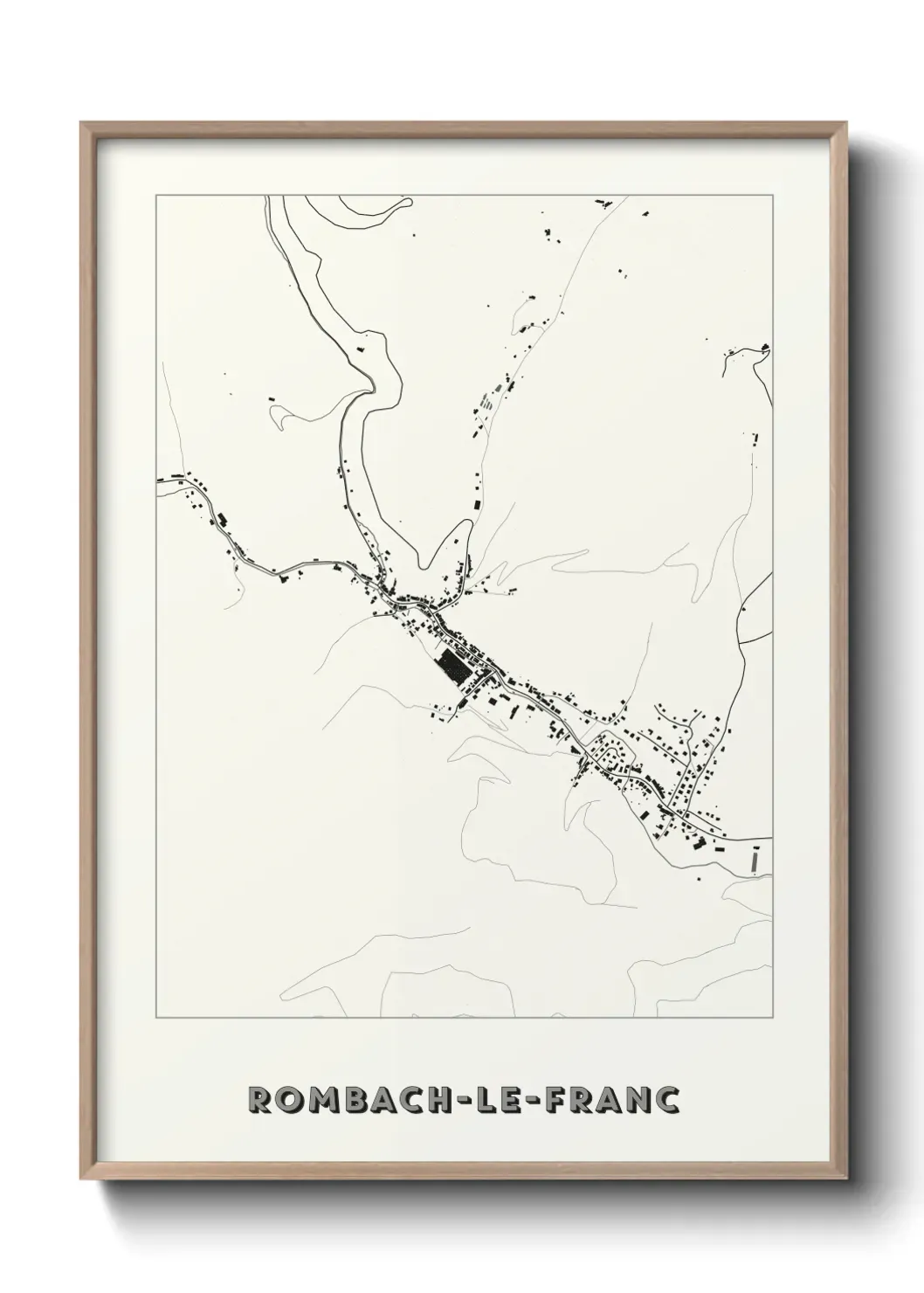 Un poster carte Rombach-le-Franc