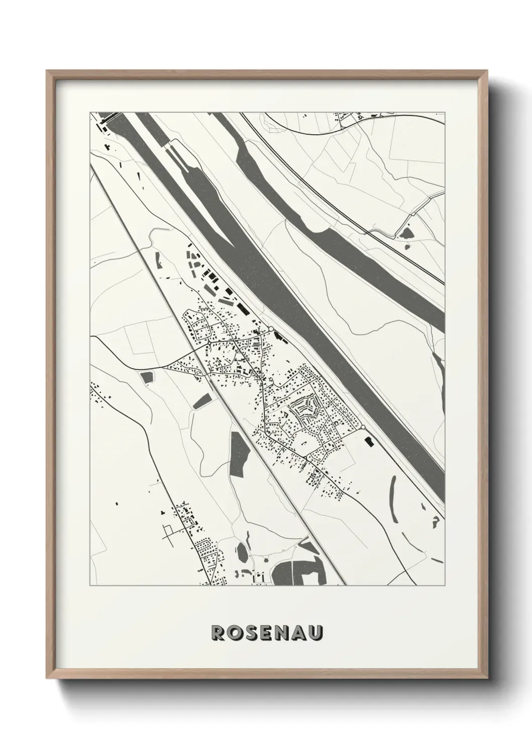 Un poster carte Rosenau