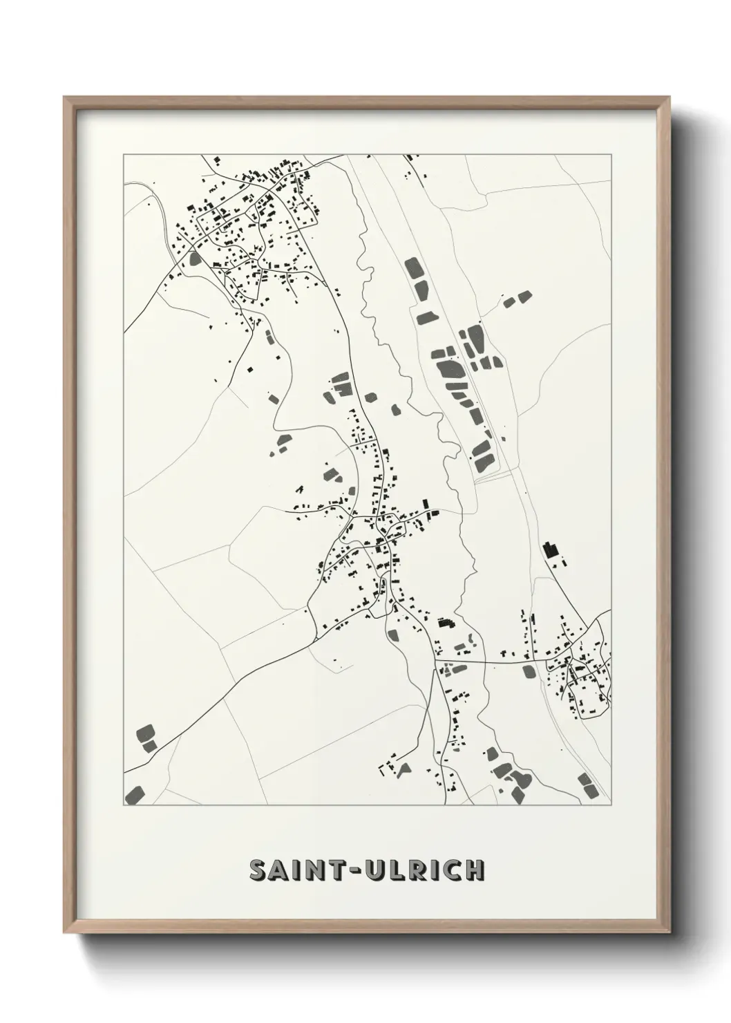 Un poster carte Saint-Ulrich