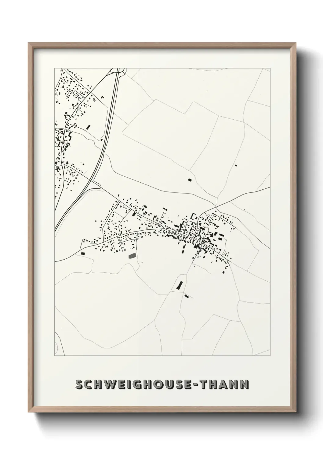 Un poster carte Schweighouse-Thann