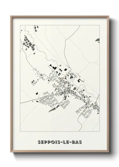Une affiche de carte sur Seppois-le-Bas