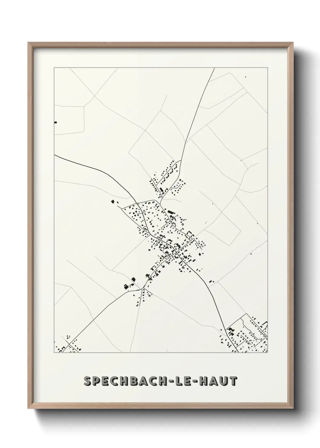 Un poster carte Spechbach-le-Haut
