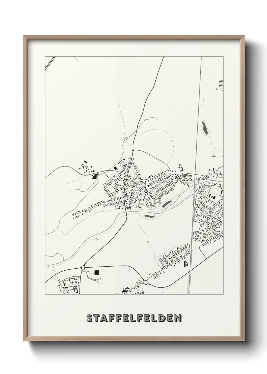 Un poster carte Staffelfelden