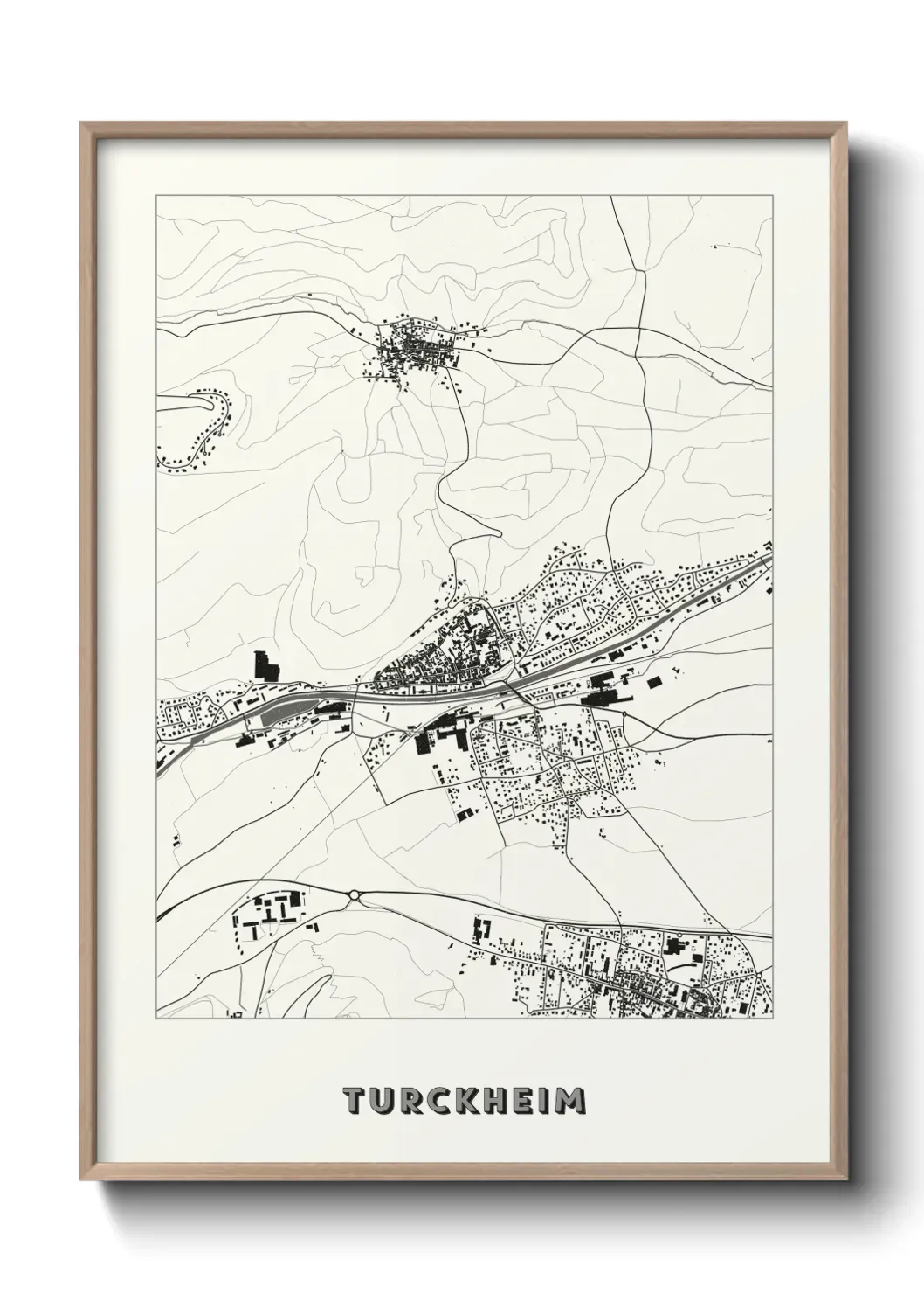 Un poster carte Turckheim