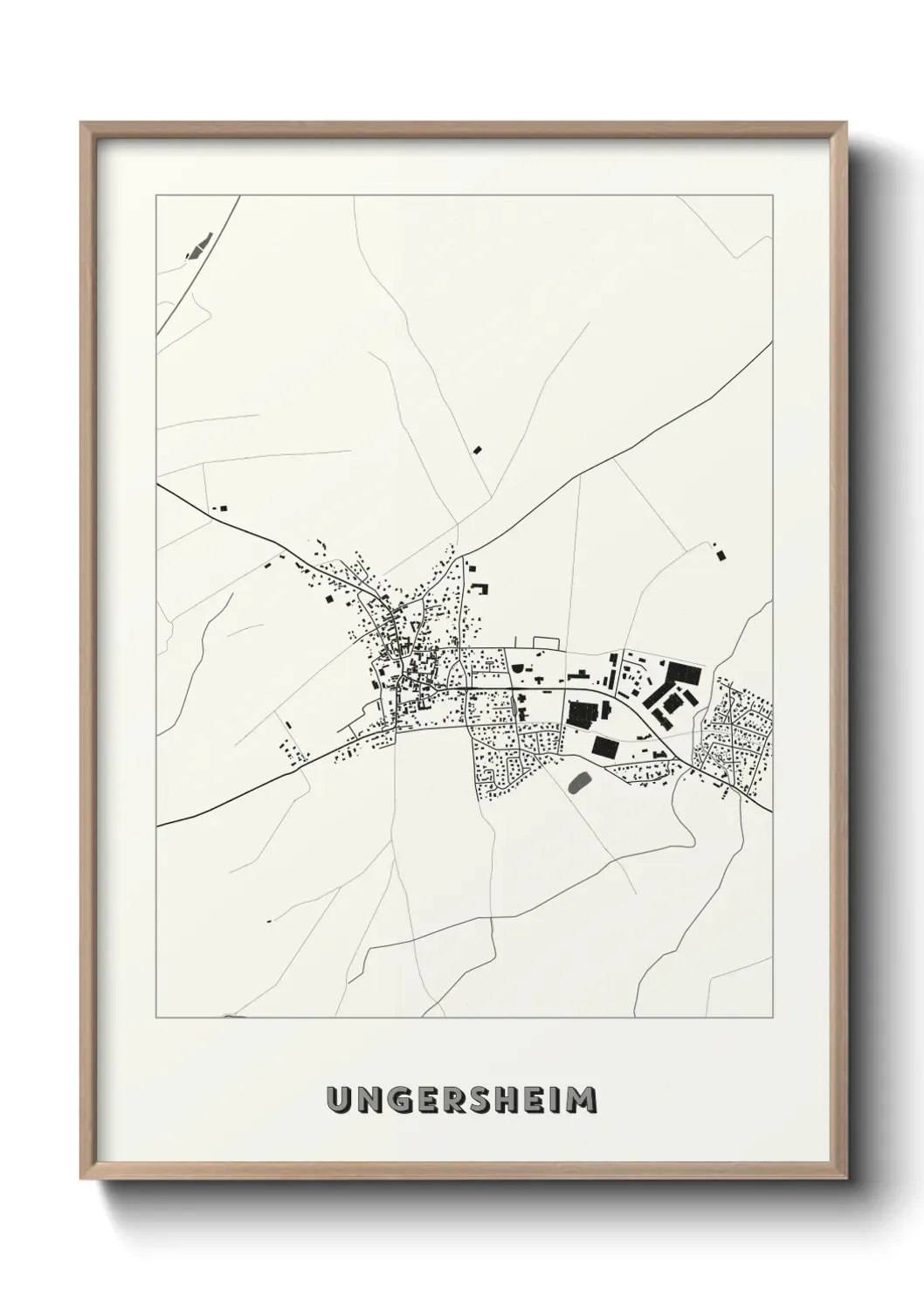 Un poster carte Ungersheim